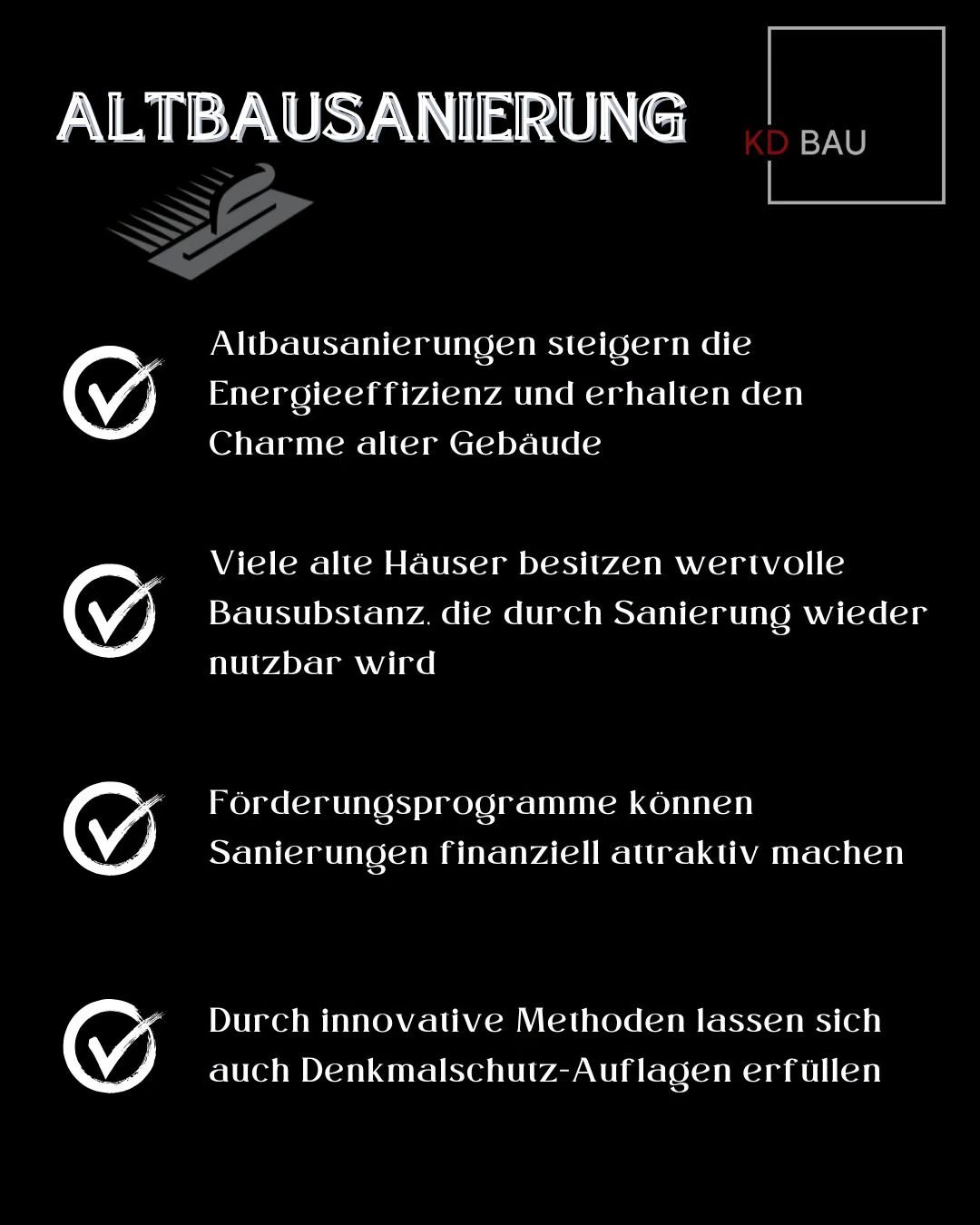 Altbausanierung – Vorteile auf einen Blick