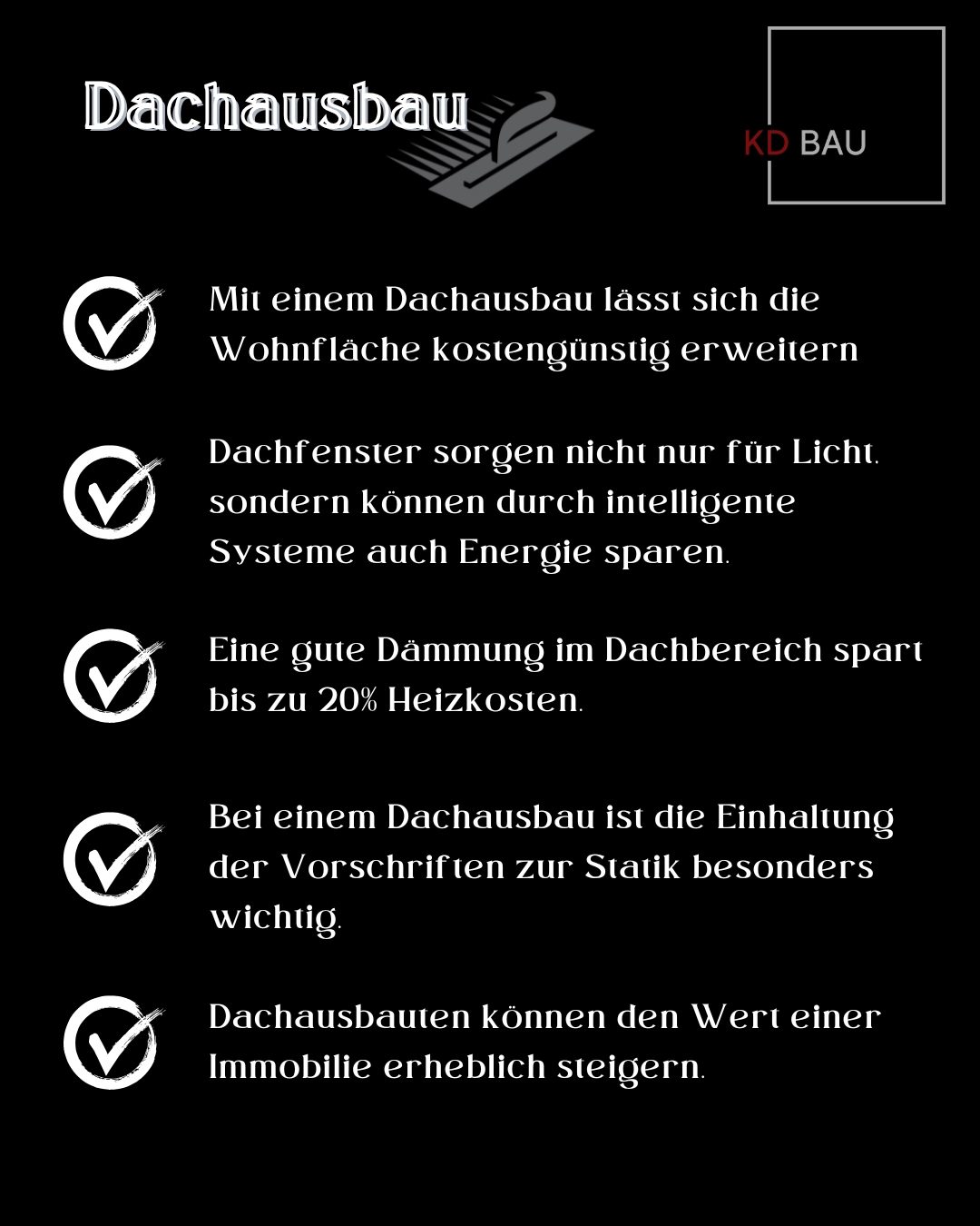 Dachausbau – Vorteile auf einen Blick